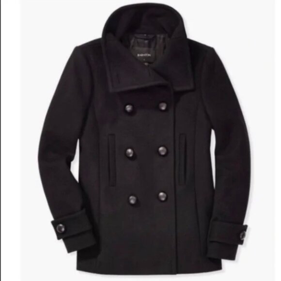 Aritzia T. Babaton Double Breasted Pea Coat Jacket Cashmere Wool Size XXS Womens - Picture 1 of 13